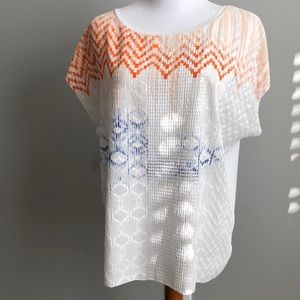 Zara B&W collection Aztec print top